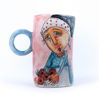 cute cup handmade and hand painted