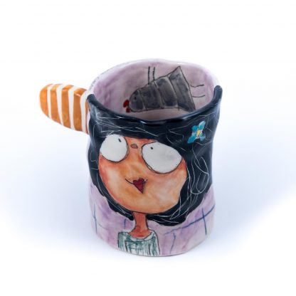 miss art cute ceramic coffee mug