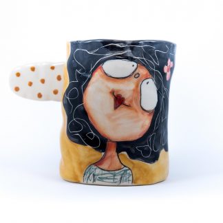 miss art cute handmade ceramic coffee mug