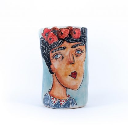 my Frida modern ceramic art wine glass