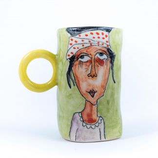 portrait handpainted on ceramic cup cute gift idea