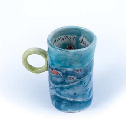 summer dreams handmade ceramic cup