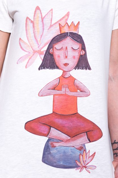 Yoga design T shirt - brings balance in your life! Art design T shirt for women, made from 100% cotton, available in 4 sizes.